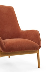 Arna High Back Armchair Rust