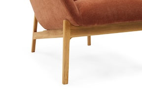 Arna High Back Armchair Rust