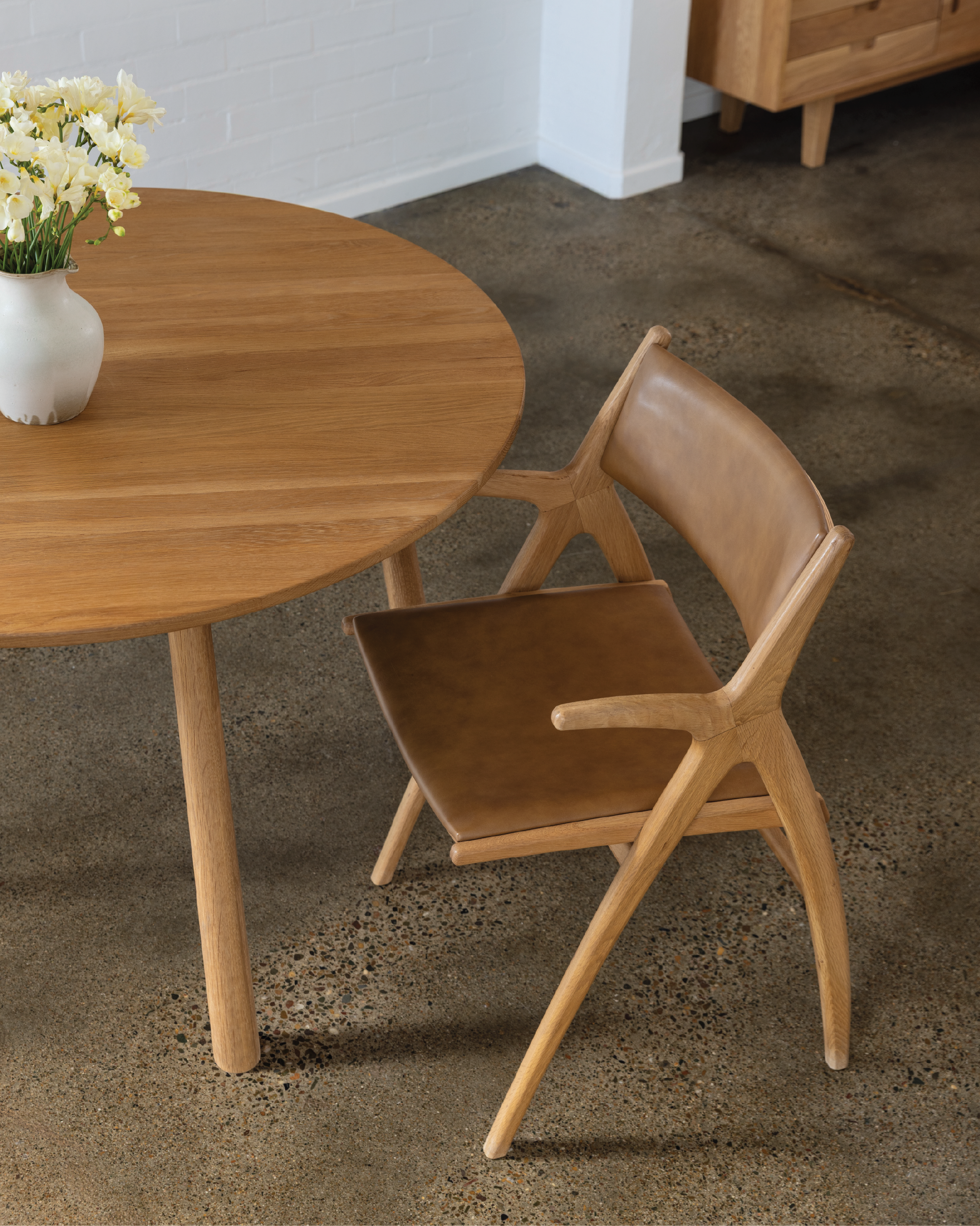 Arna 03 Camel Leather Dining Chair