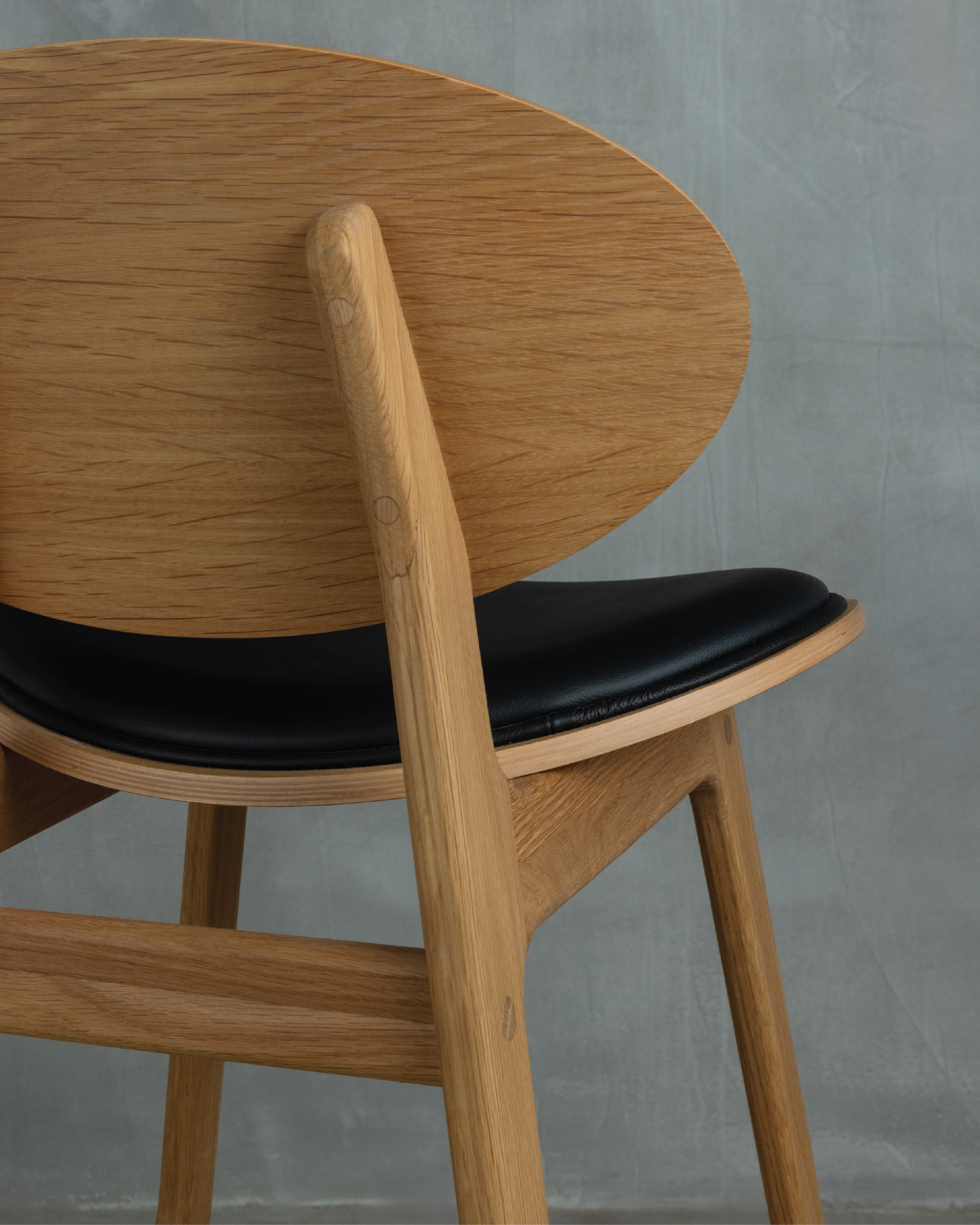 Arna Black Leather Counter Stool