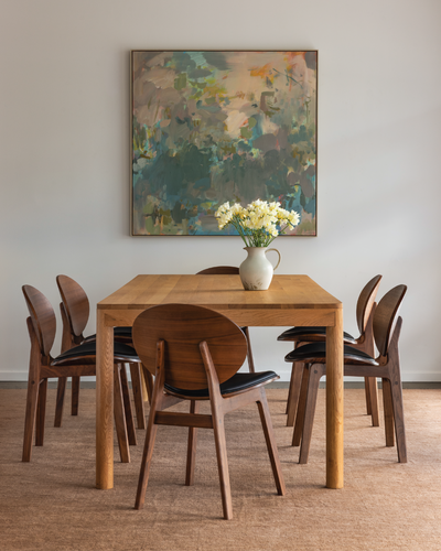 Arna 04 Dining Chair Walnut Oiled - Black Leather