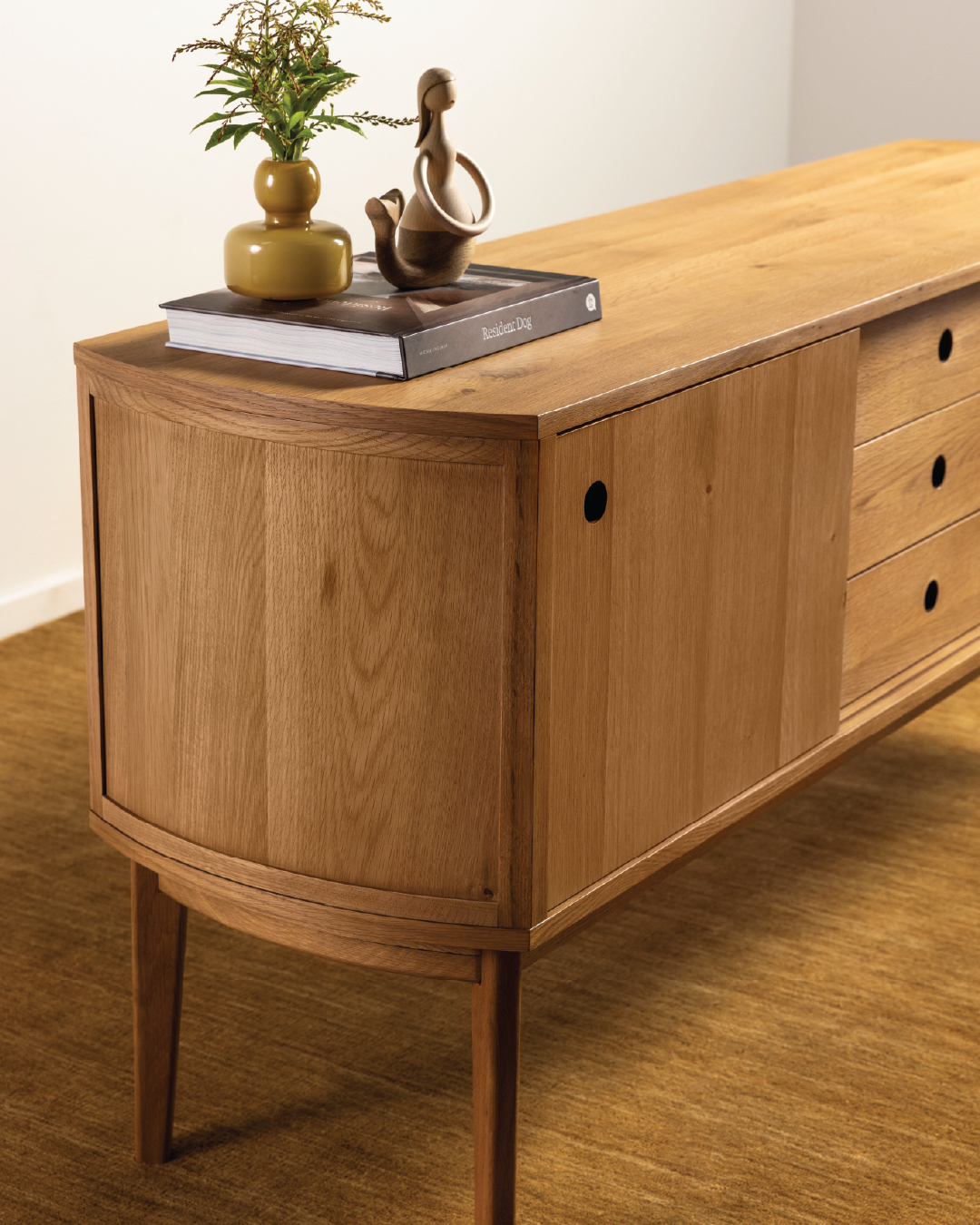 Arna Curve Sideboard - Oak Oiled