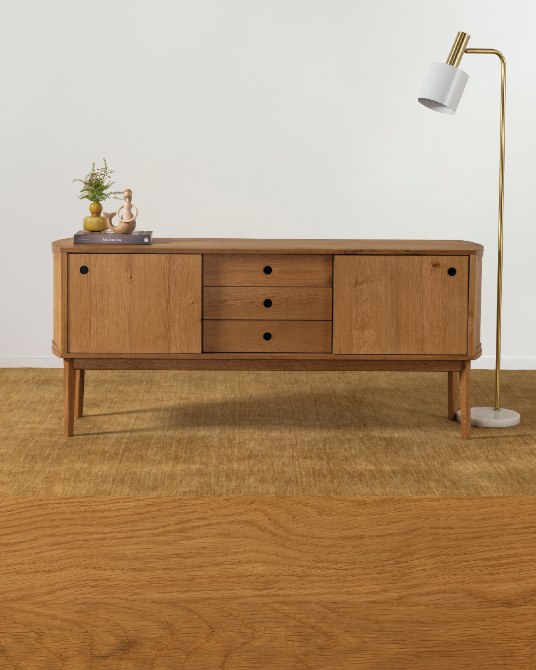 Arna Curve Sideboard - Oak Oiled