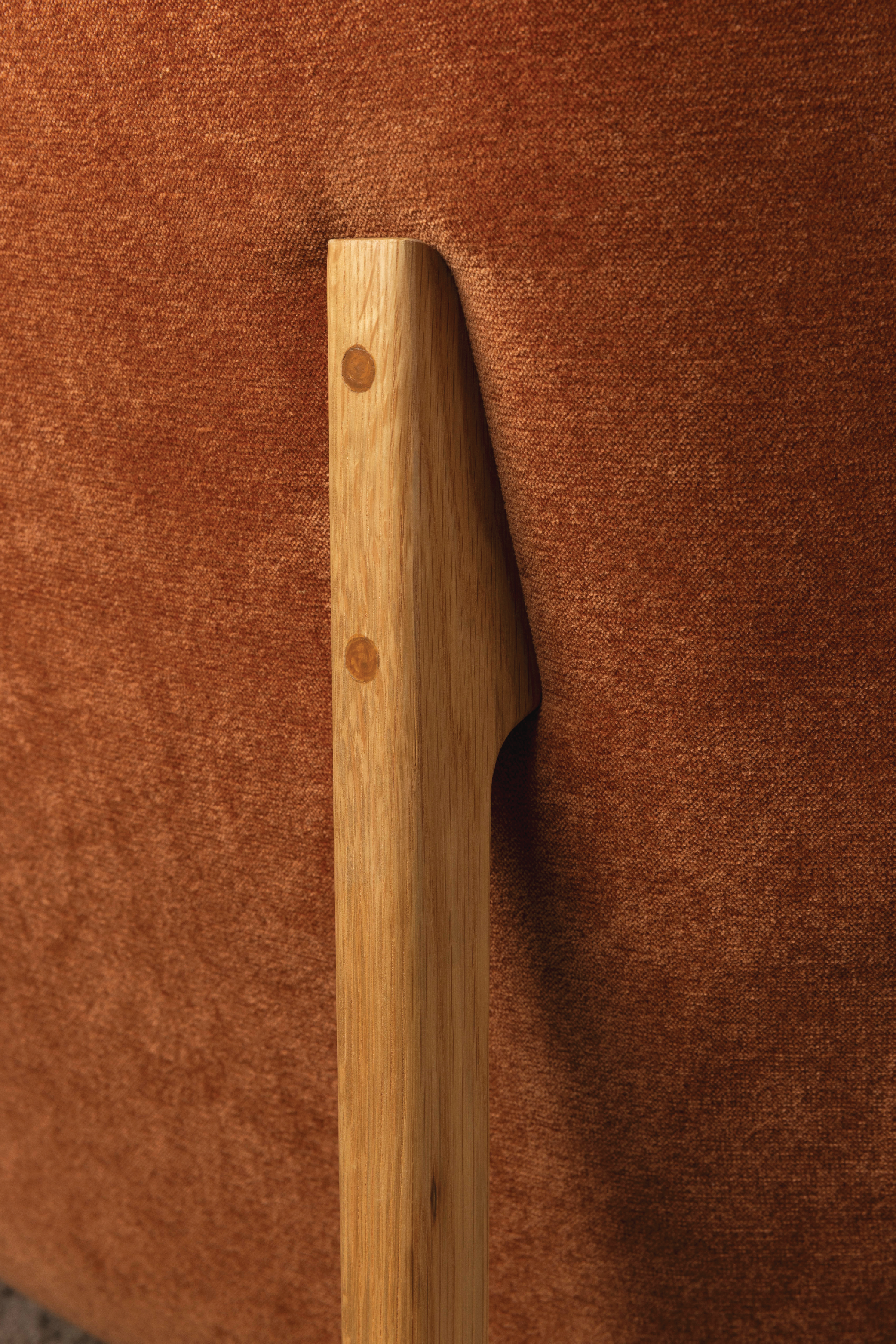 Arna High Back Armchair Rust