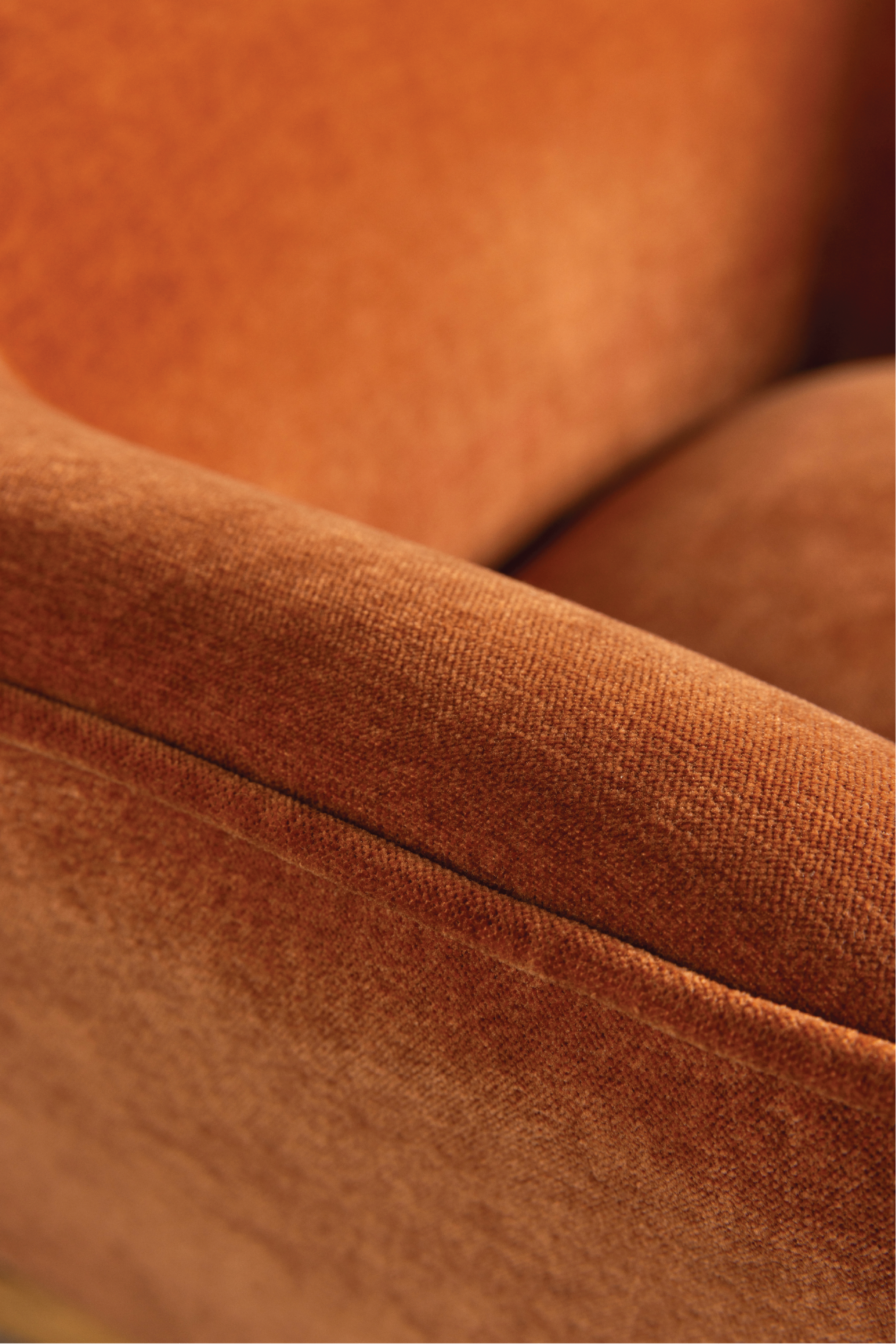 Arna High Back Armchair Rust