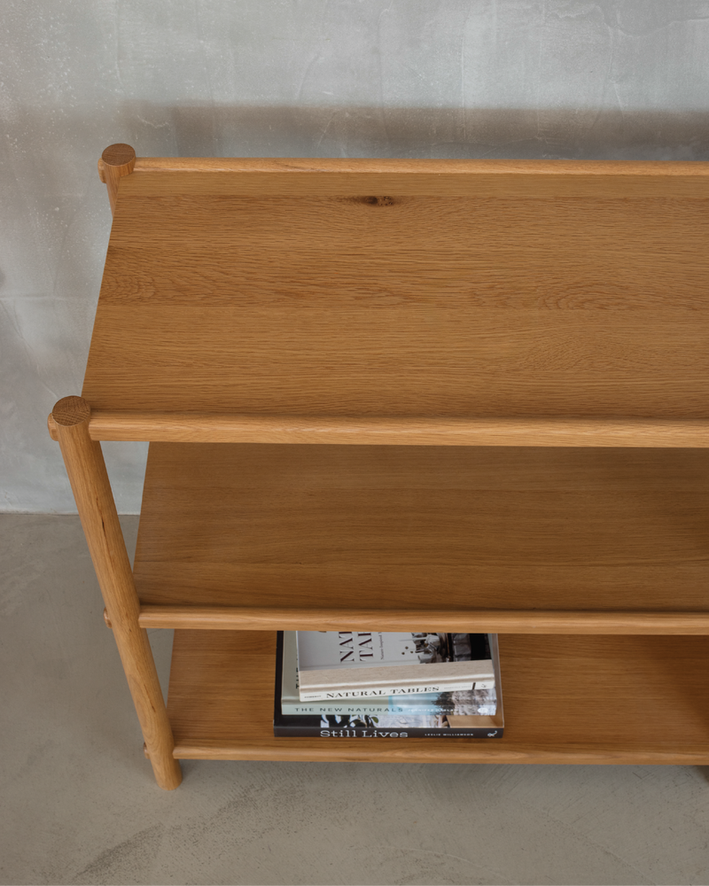 Arna Oak Oiled Low Bookcase