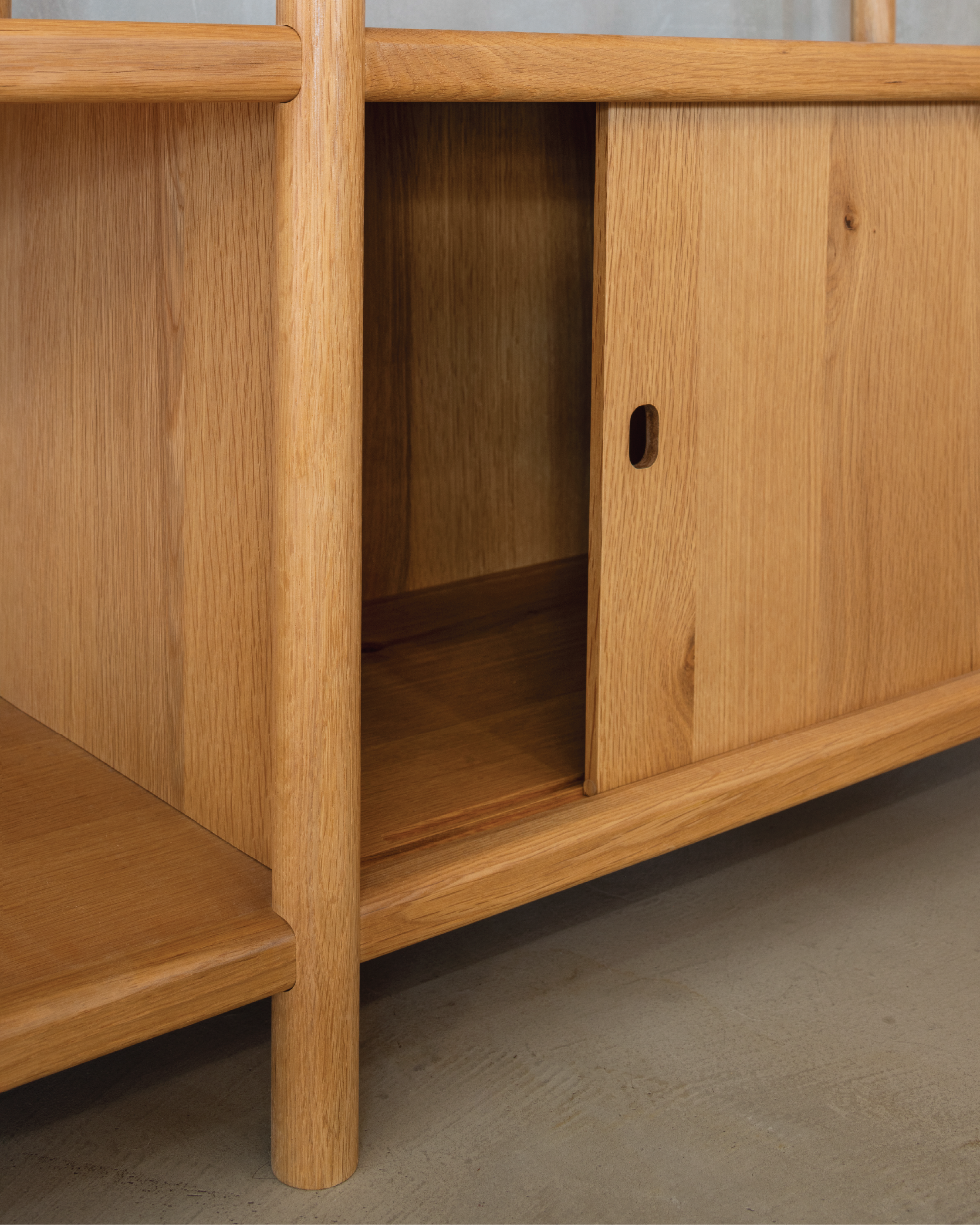 Arna Low Oak Bookcase 