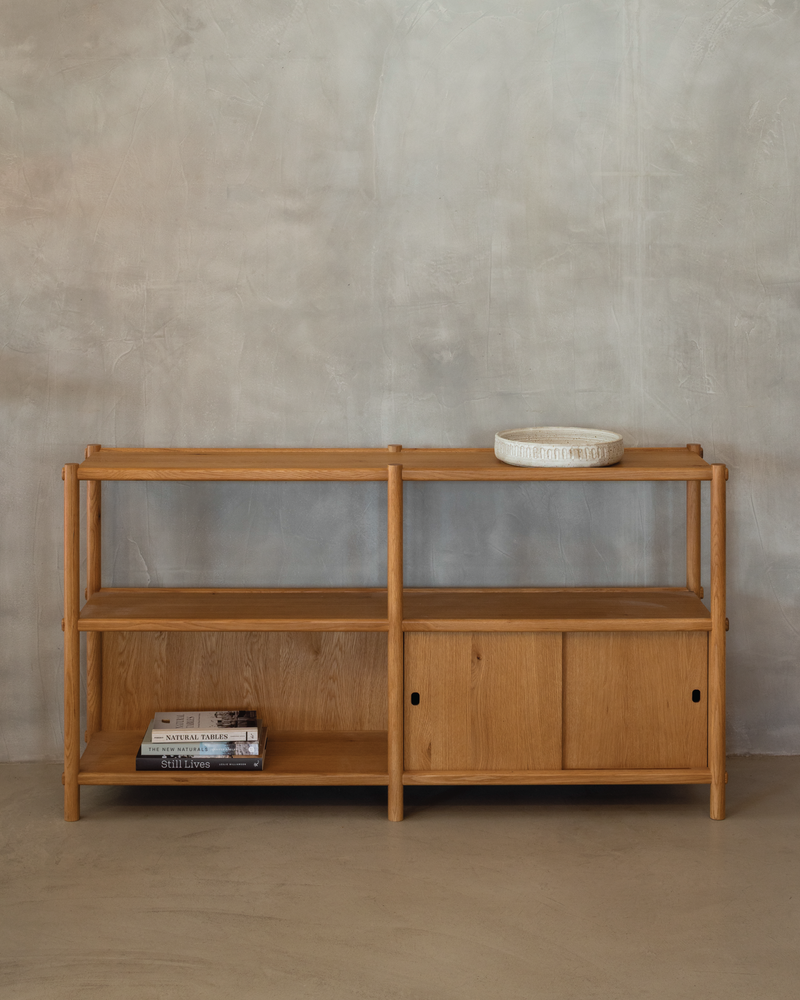 Arna Oak Oiled Low Bookcase