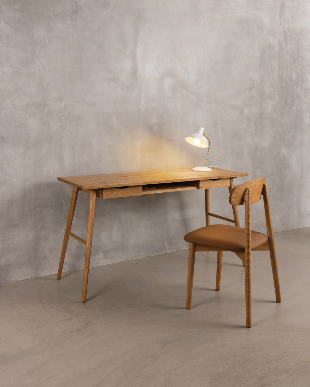 Arna Writer's Desk Solid Oak Desk