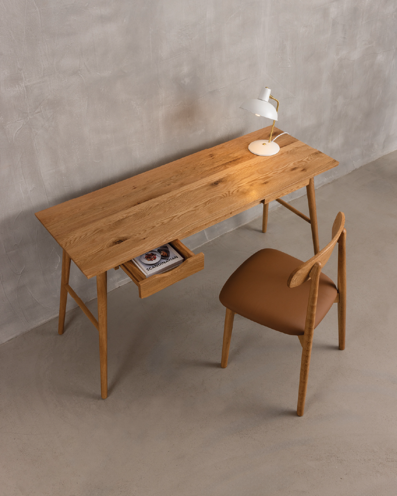 Arna Oiled Oak Writers Desk