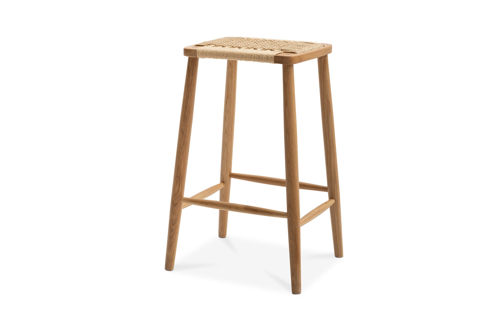 Forest Oak Paper Cord Counter Stool