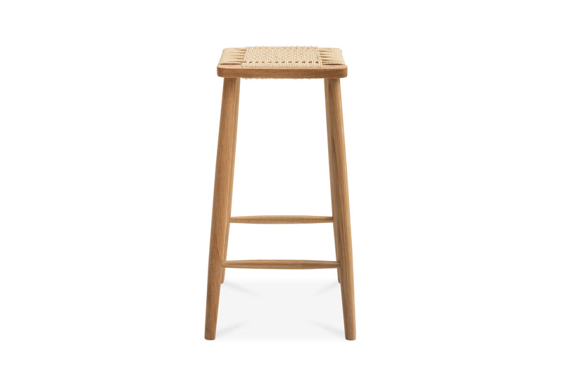 Forest Oak & Paper Cord Counter Stool