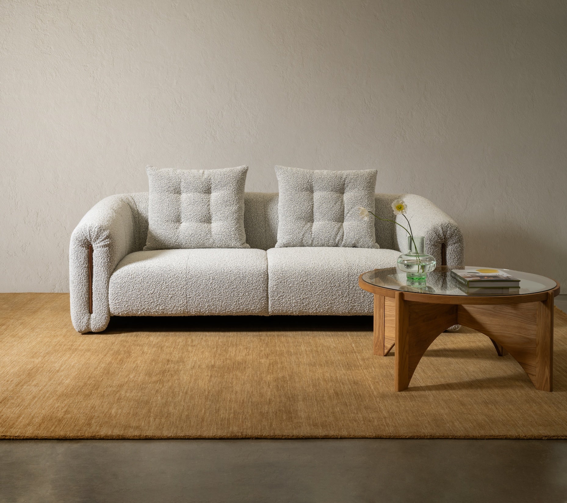 Kurva 3 Seat Sofa Oyster Shell