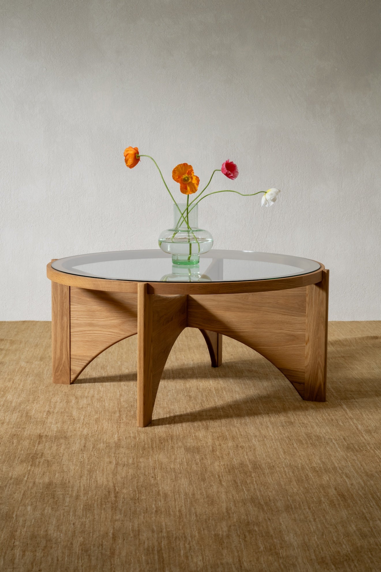 Art Solid Oak Mid-Century Modern Coffee Table