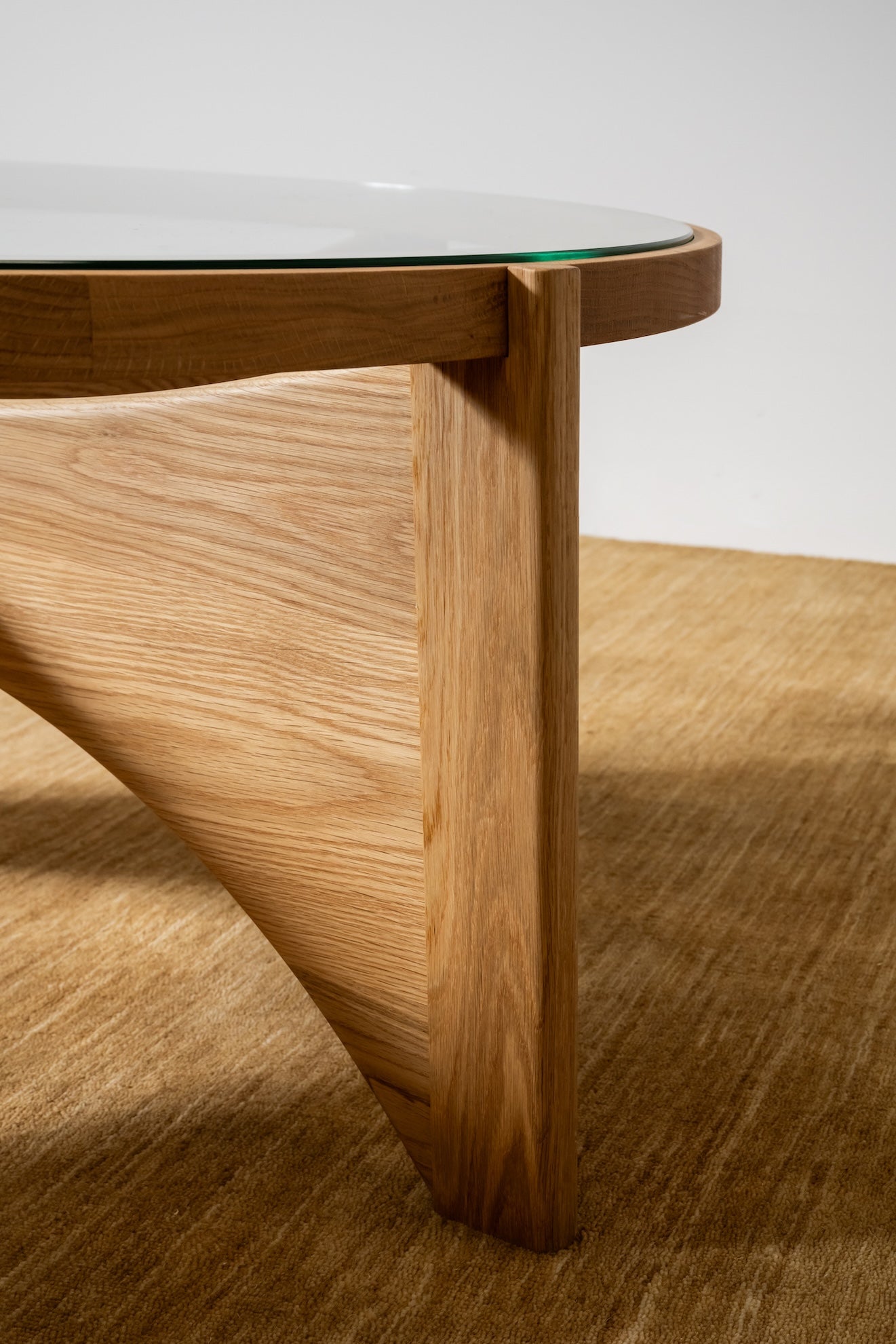 Art Solid Oak Mid-Century Modern Coffee Table