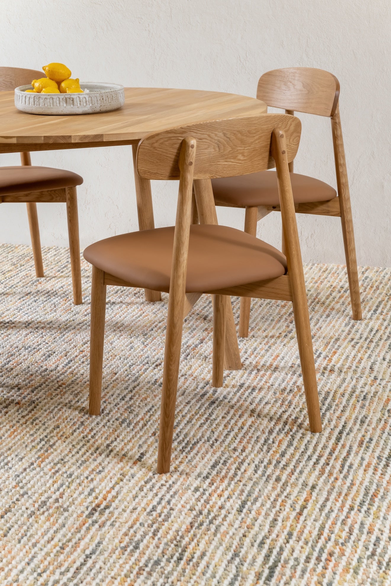 Forest 03 Cognac Leather Dining Chair