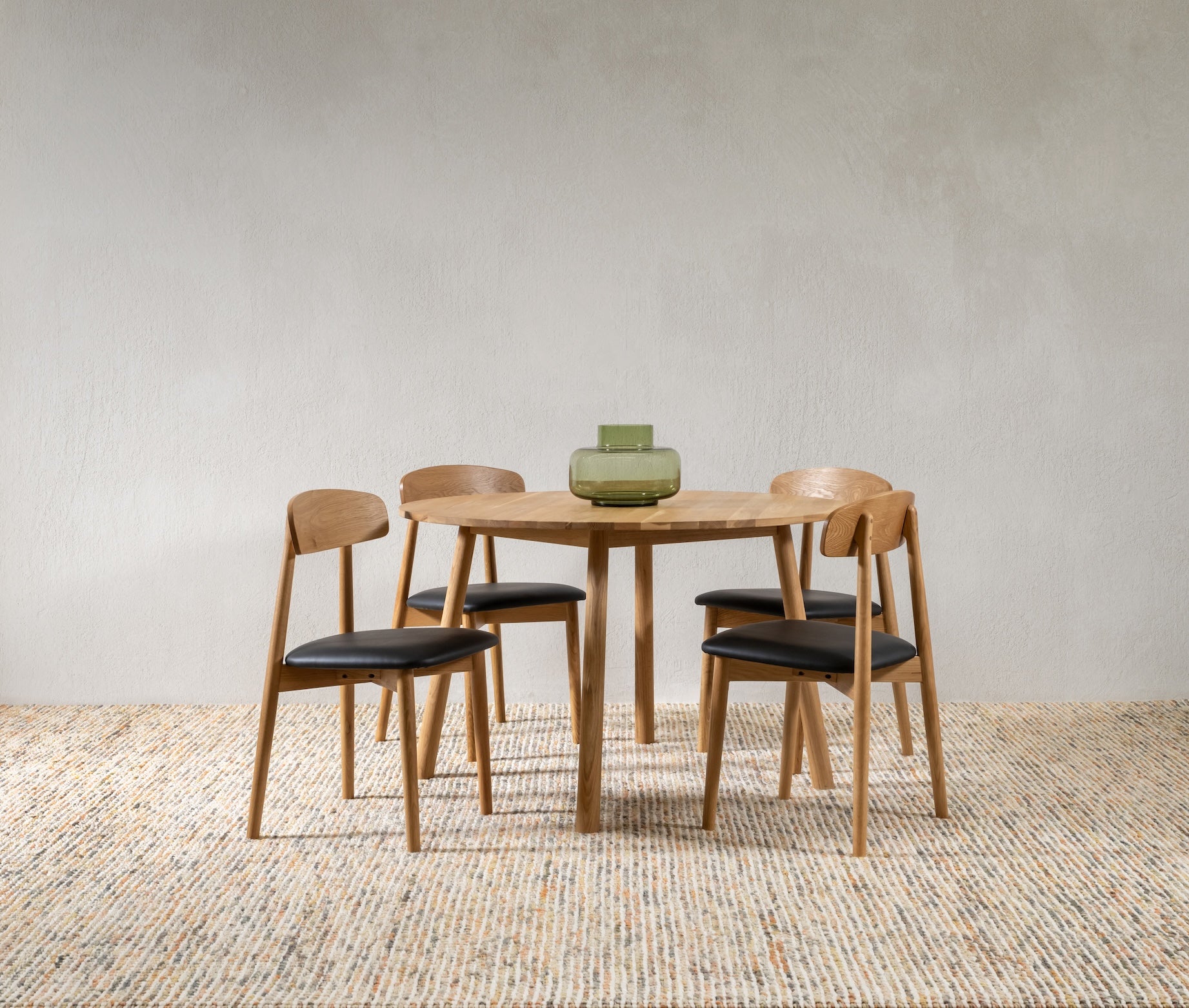 Forest 03 Black Leather Dining Chair