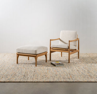 Den Armchair (Walnut Frame/Sandstone)