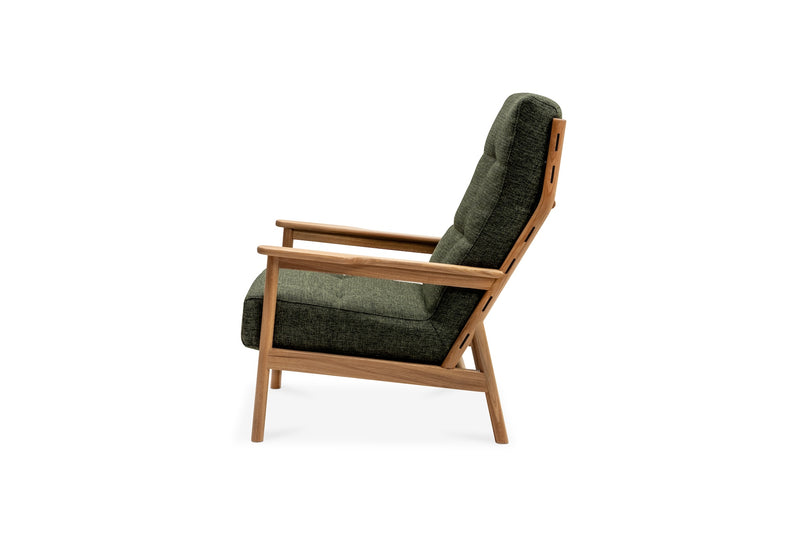 Komfort Elm Lounge Chair - Forest Green