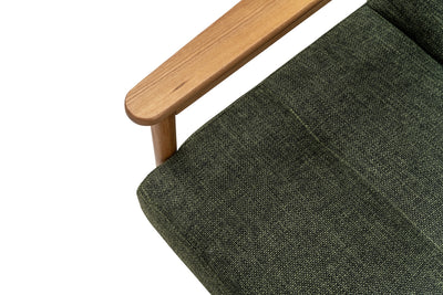 Komfort Elm Lounge Chair - Forest Green