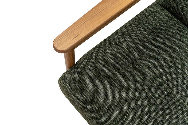 Komfort Elm Lounge Chair - Forest Green