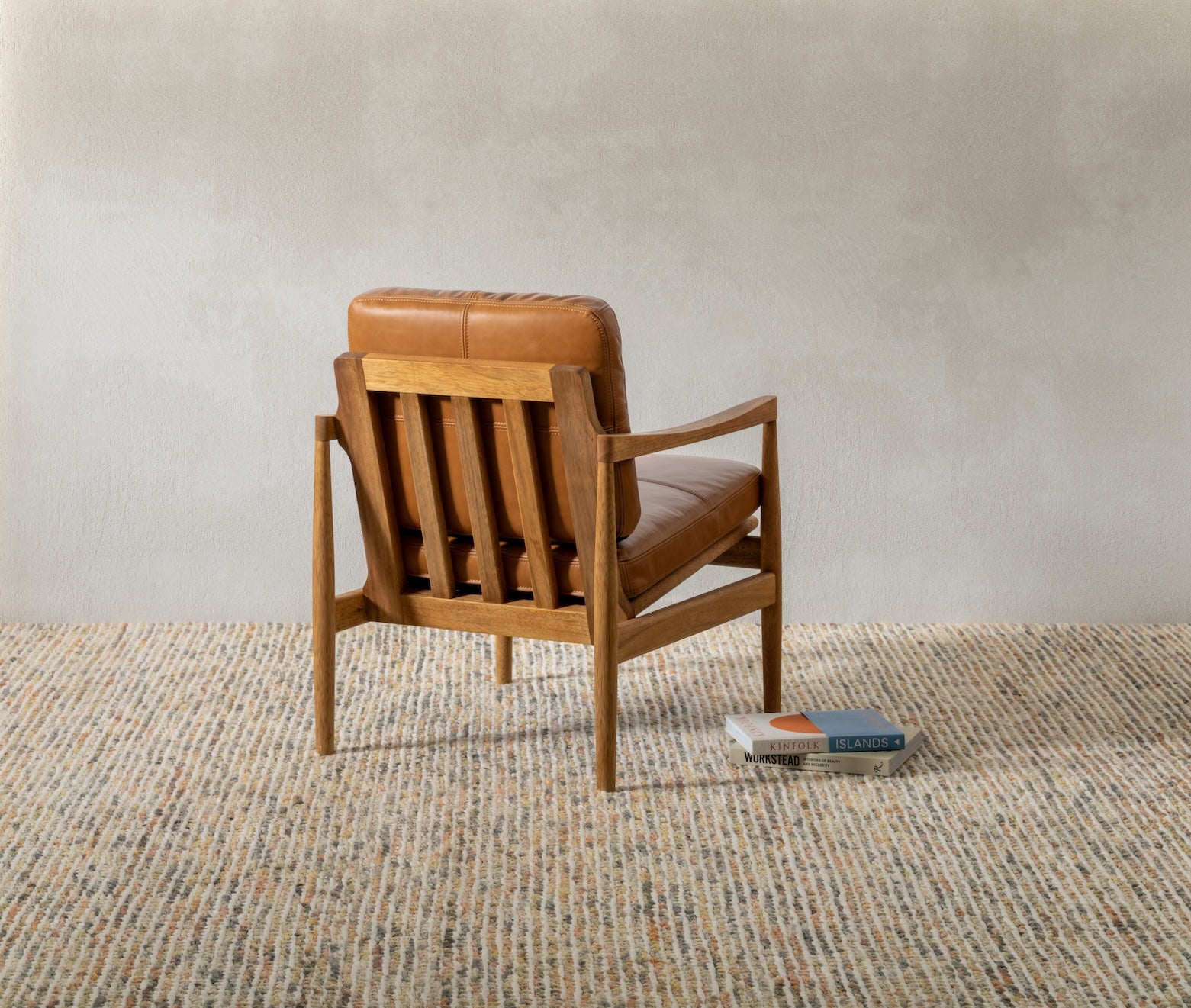 Den Armchair Walnut Tan Leather