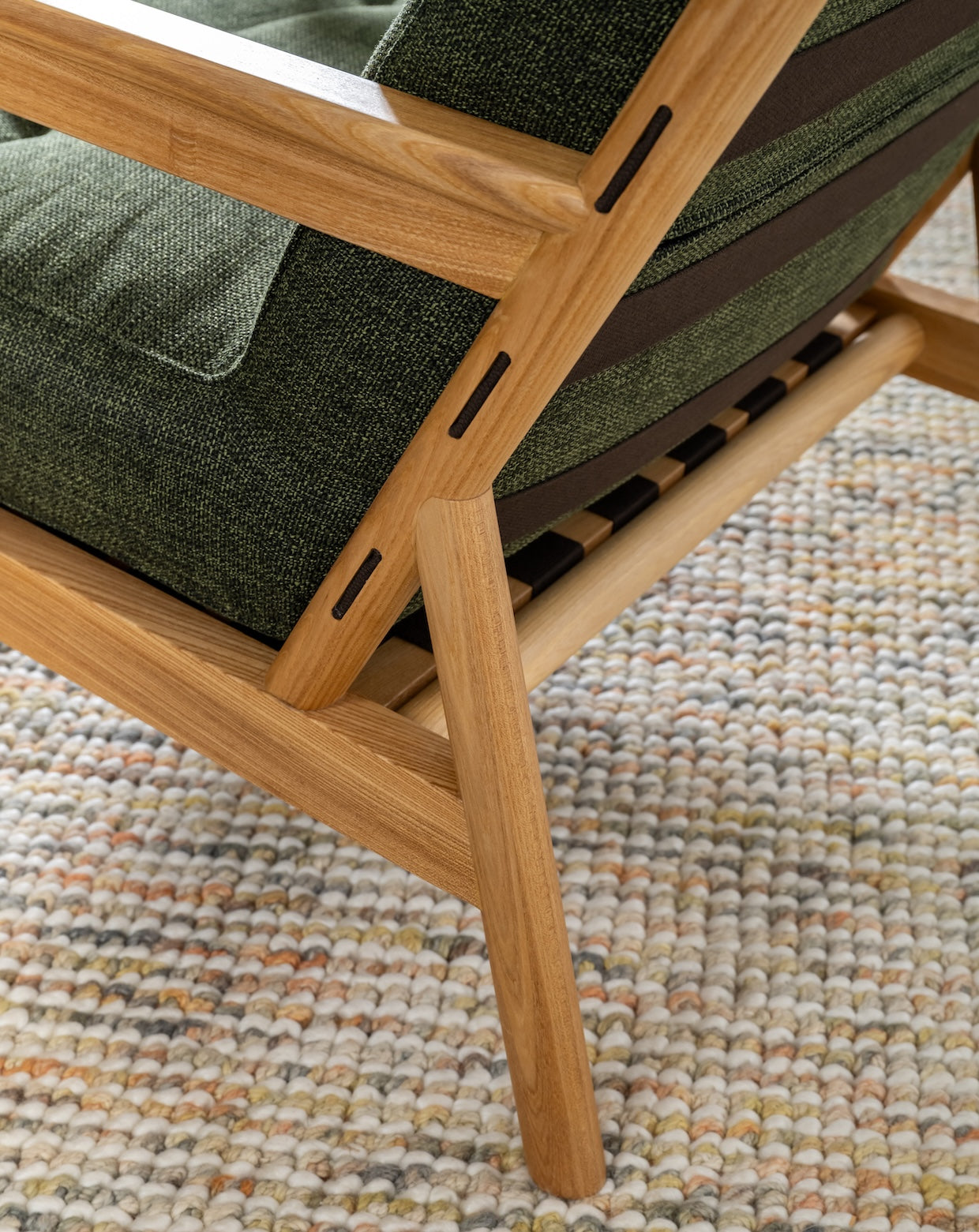 Komfort Elm Lounge Chair Forest Green