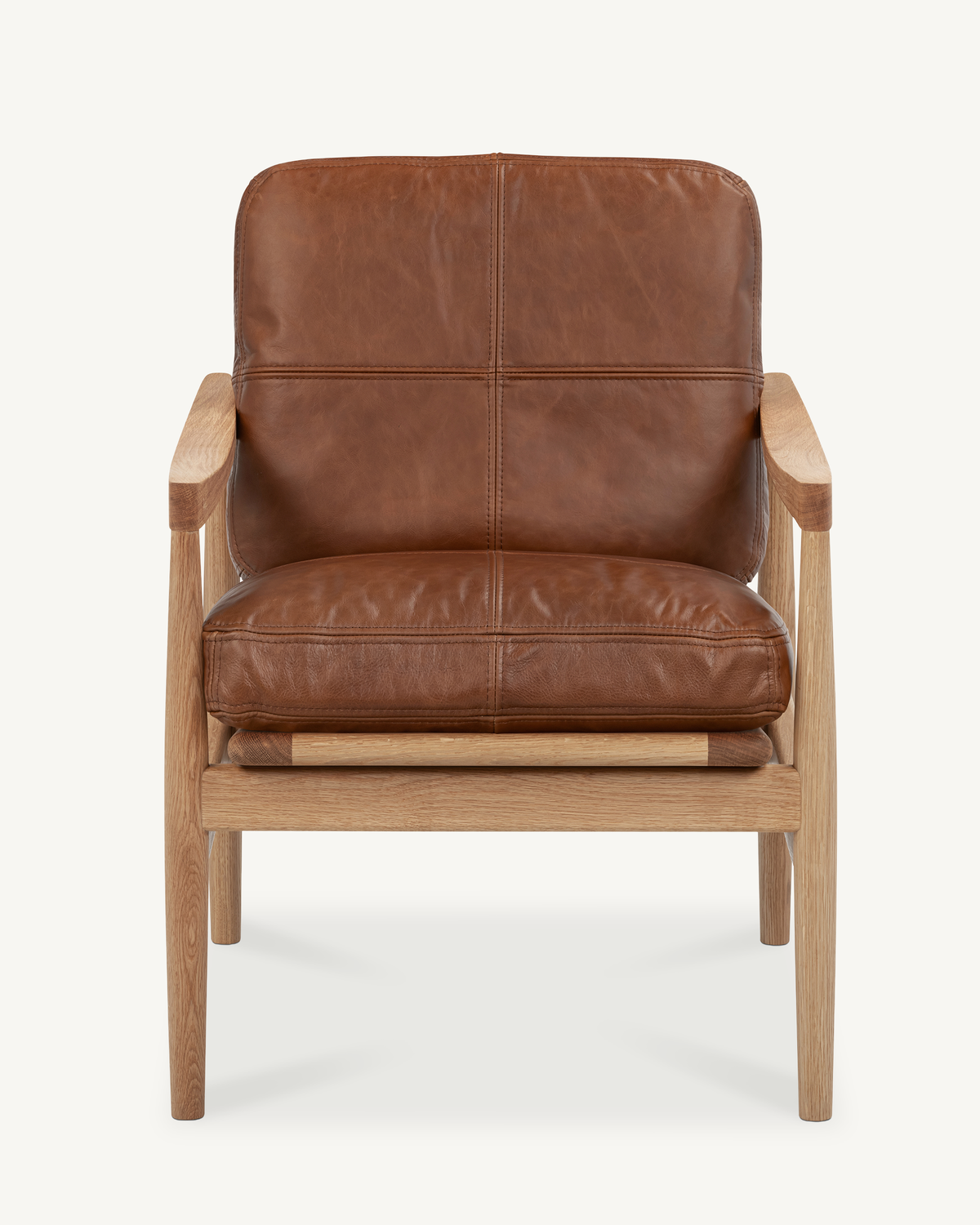 Den Armchair - Oak & Leather