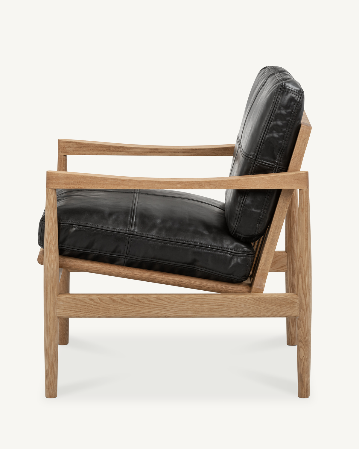 Den Armchair - Oak & Leather