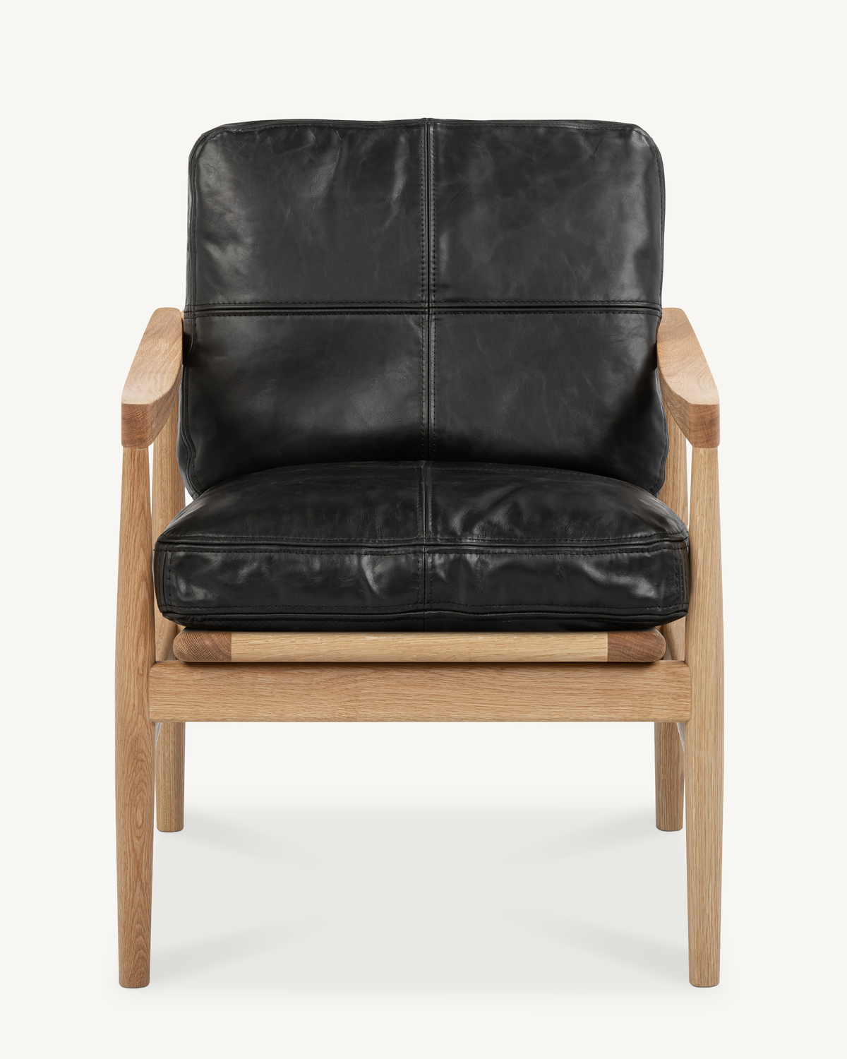 Den Armchair - Oak & Leather