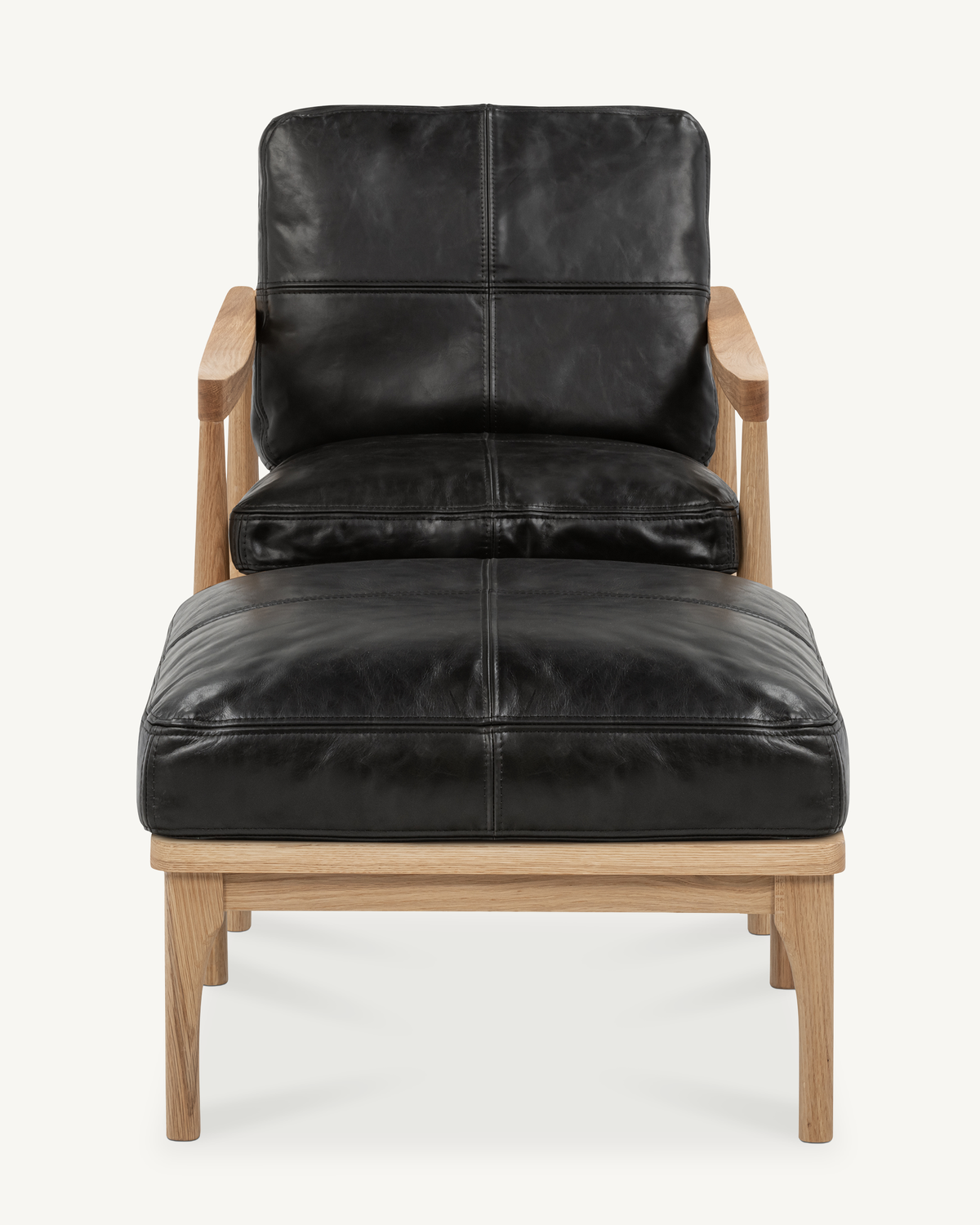 Den Armchair - Oak & Leather