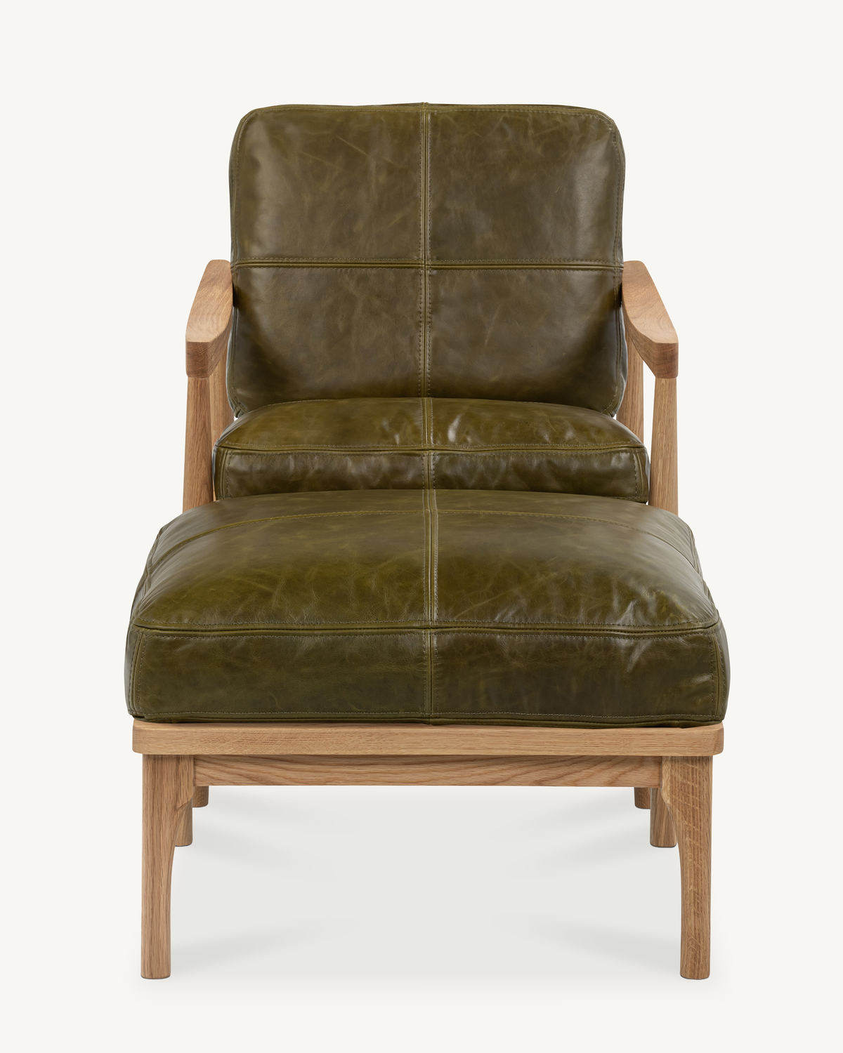 Den Armchair - Oak & Leather