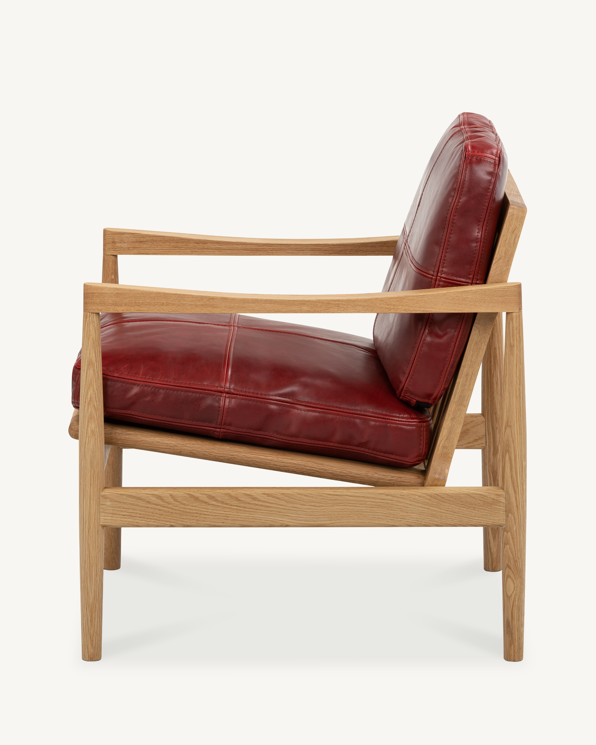 Den Armchair - Oak & Leather