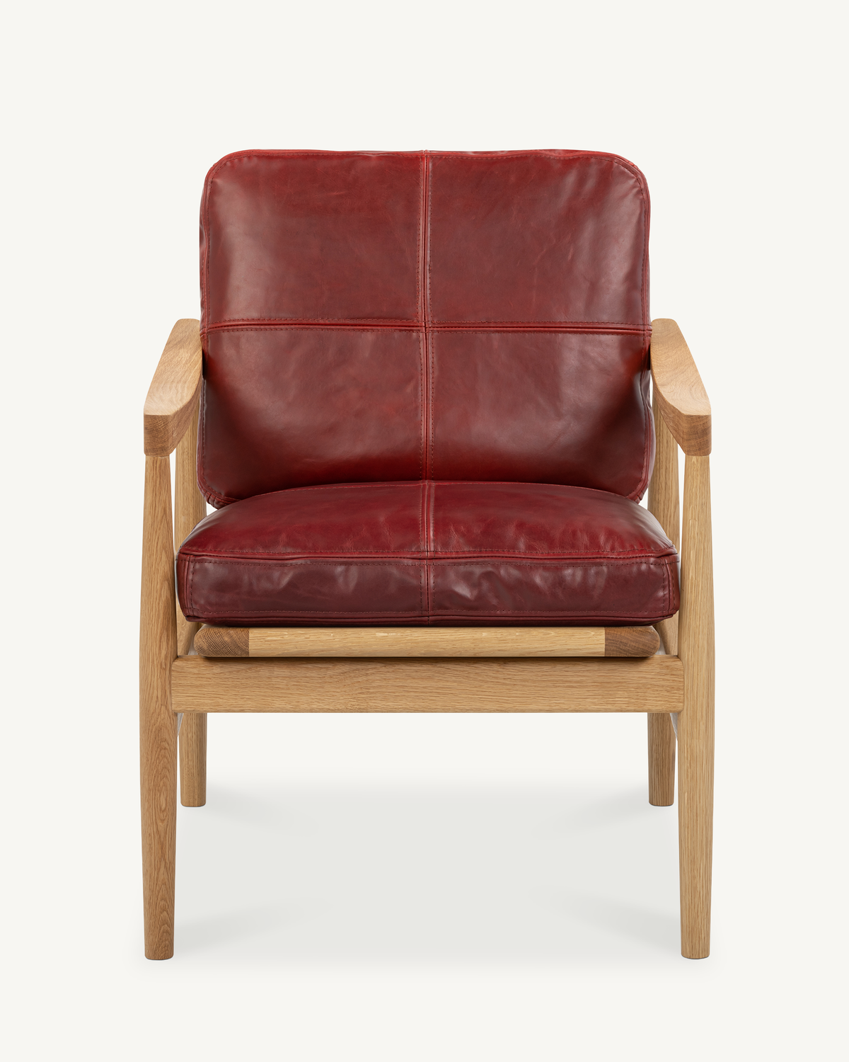 Den Armchair - Oak & Leather
