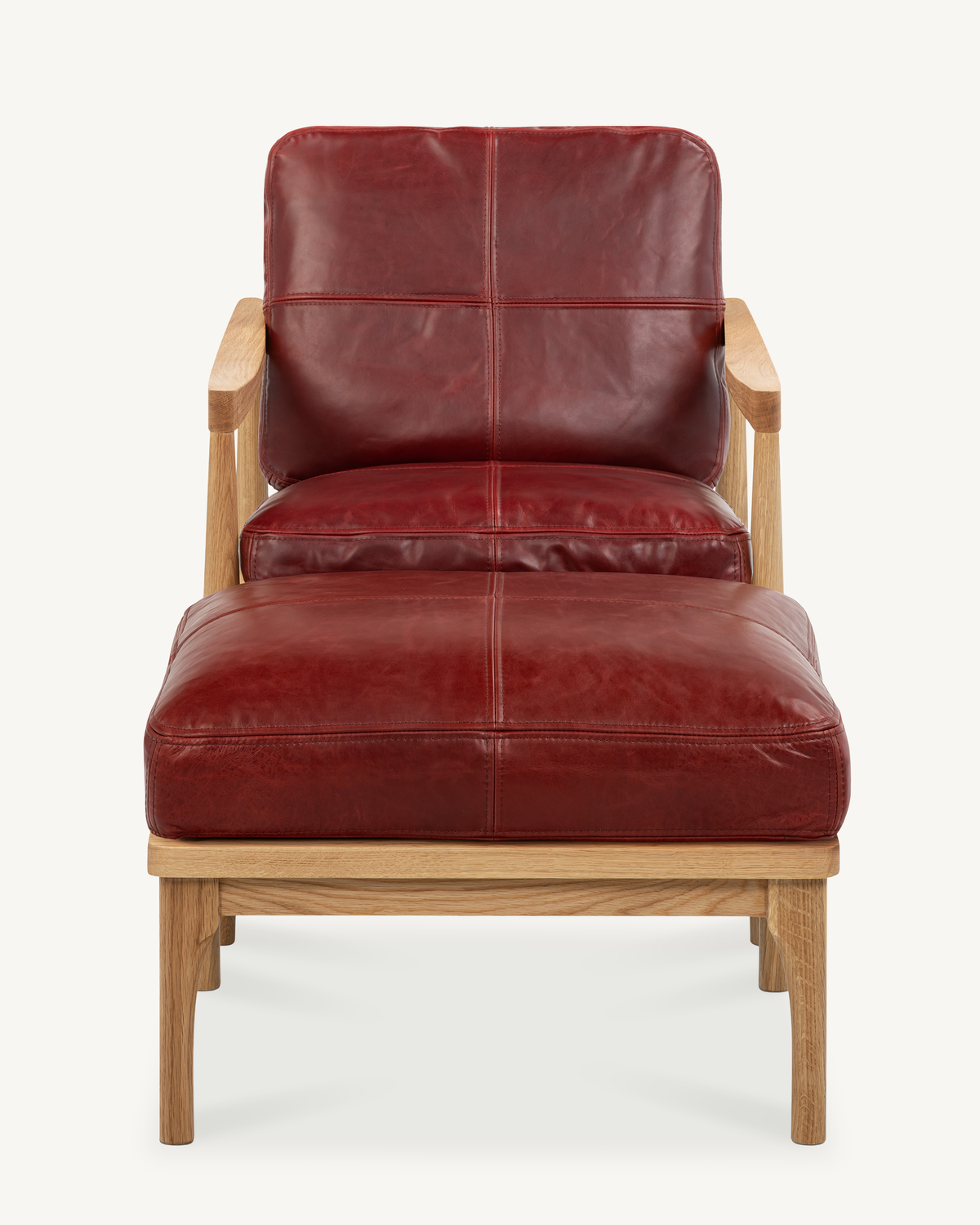 Den Armchair - Oak & Leather