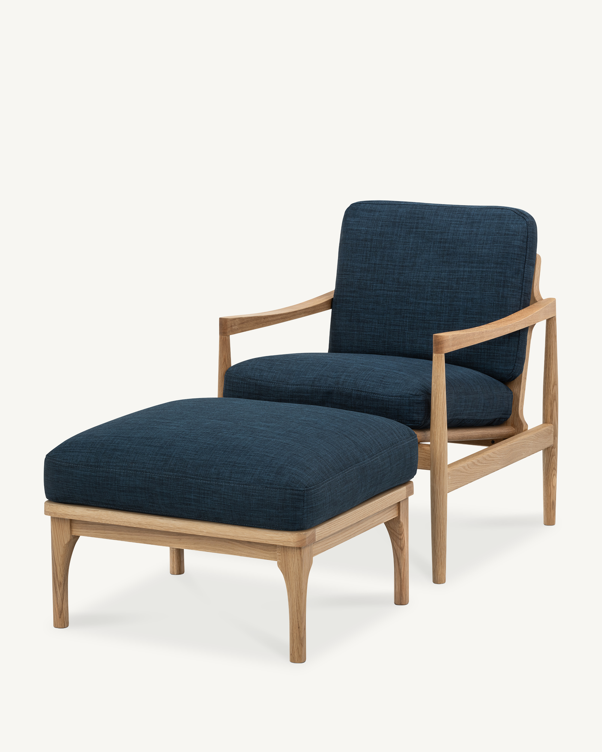 Den Armchair - Oak & Fabric