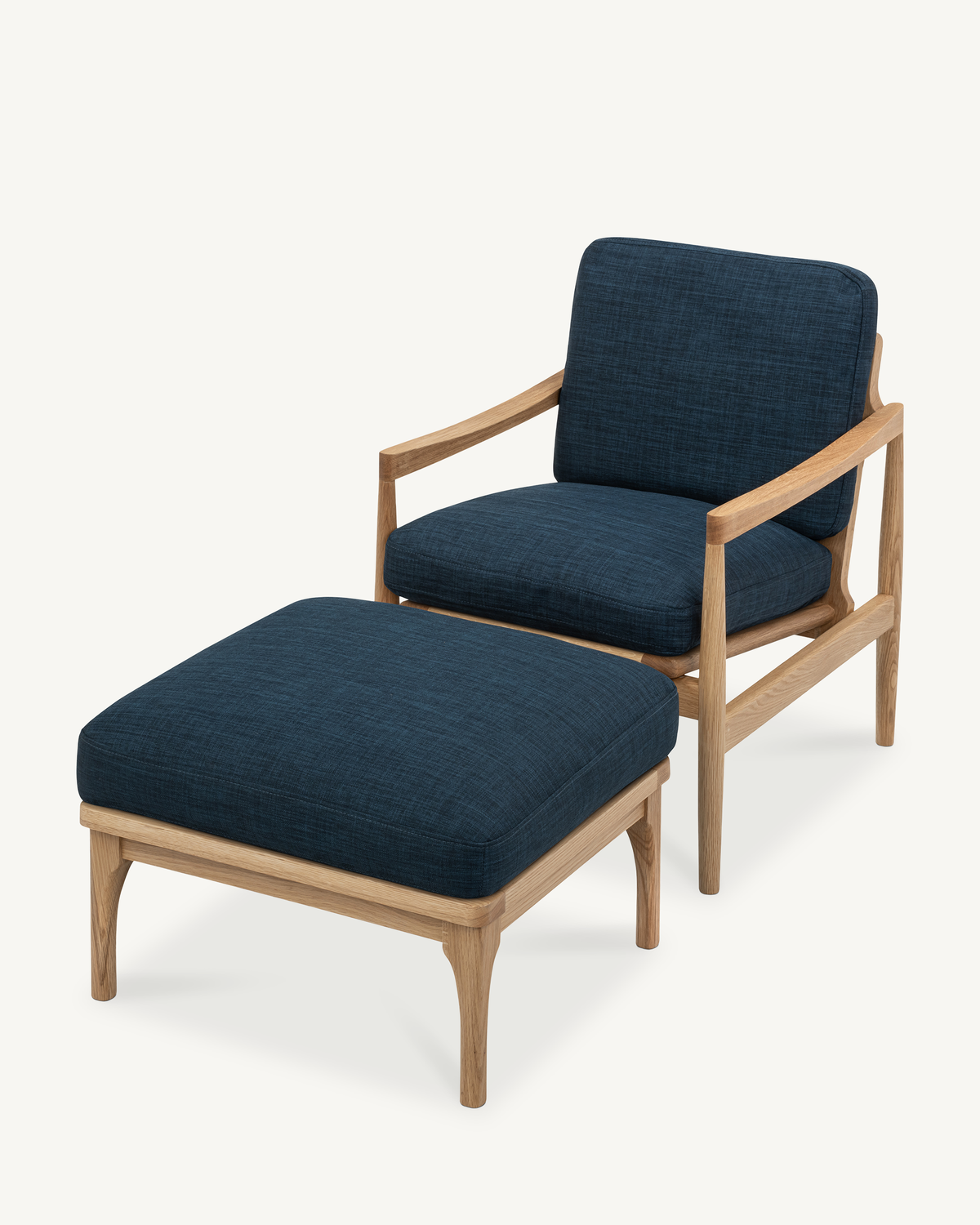 Den Armchair - Oak & Fabric