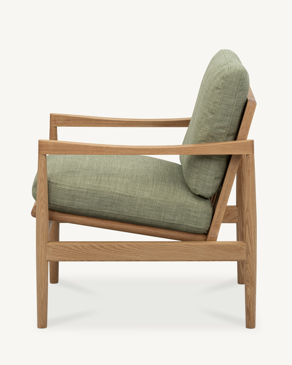 Den Armchair - Oak & Fabric