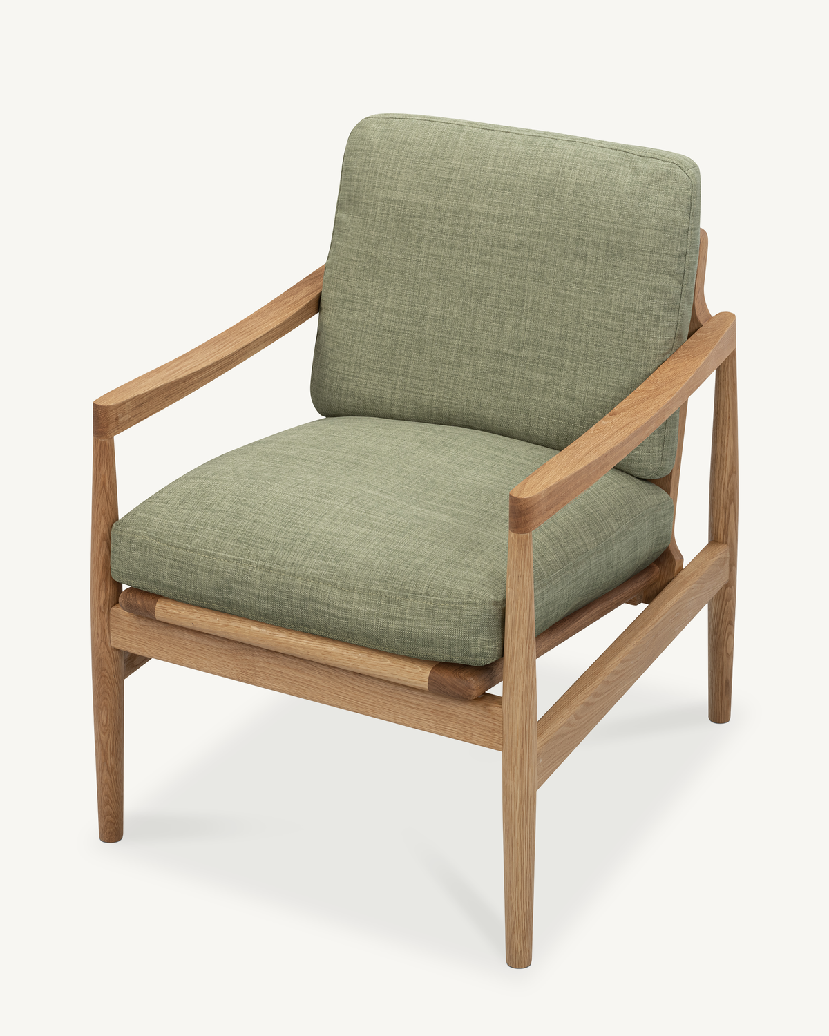 Den Armchair - Oak & Fabric
