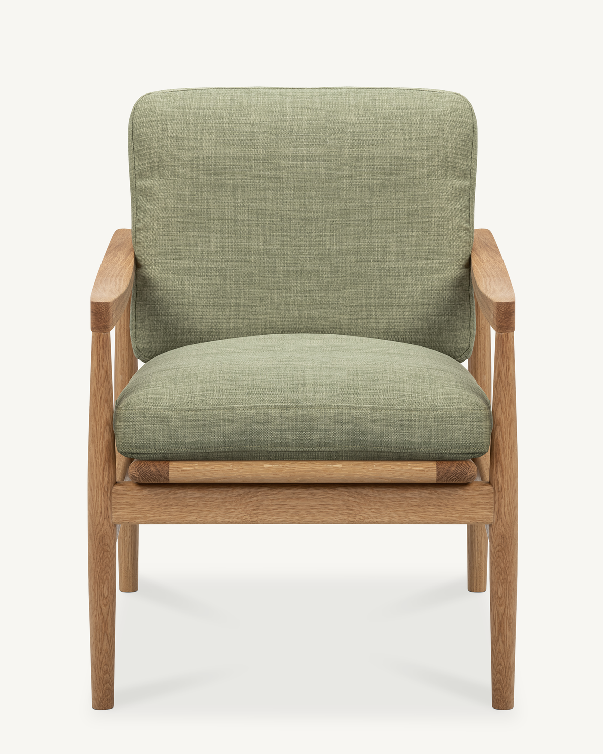 Den Armchair - Oak & Fabric