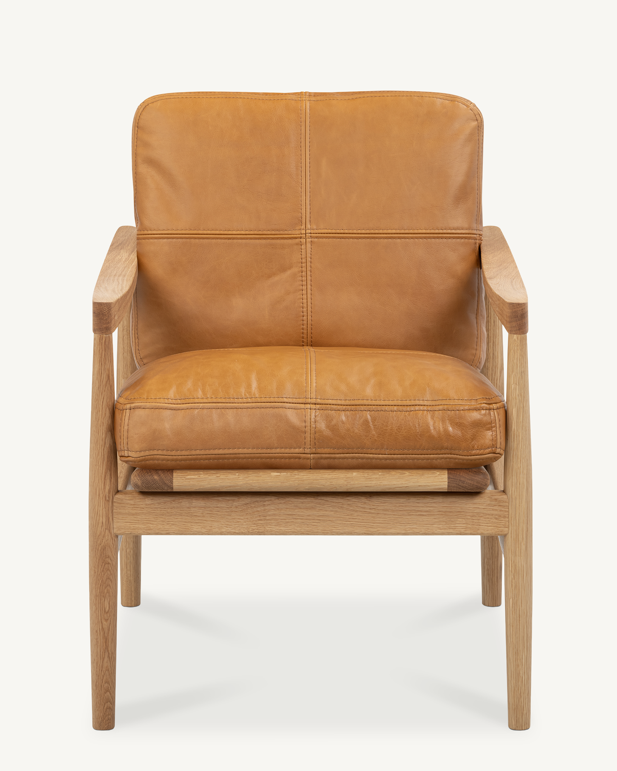 Den Armchair - Oak & Leather