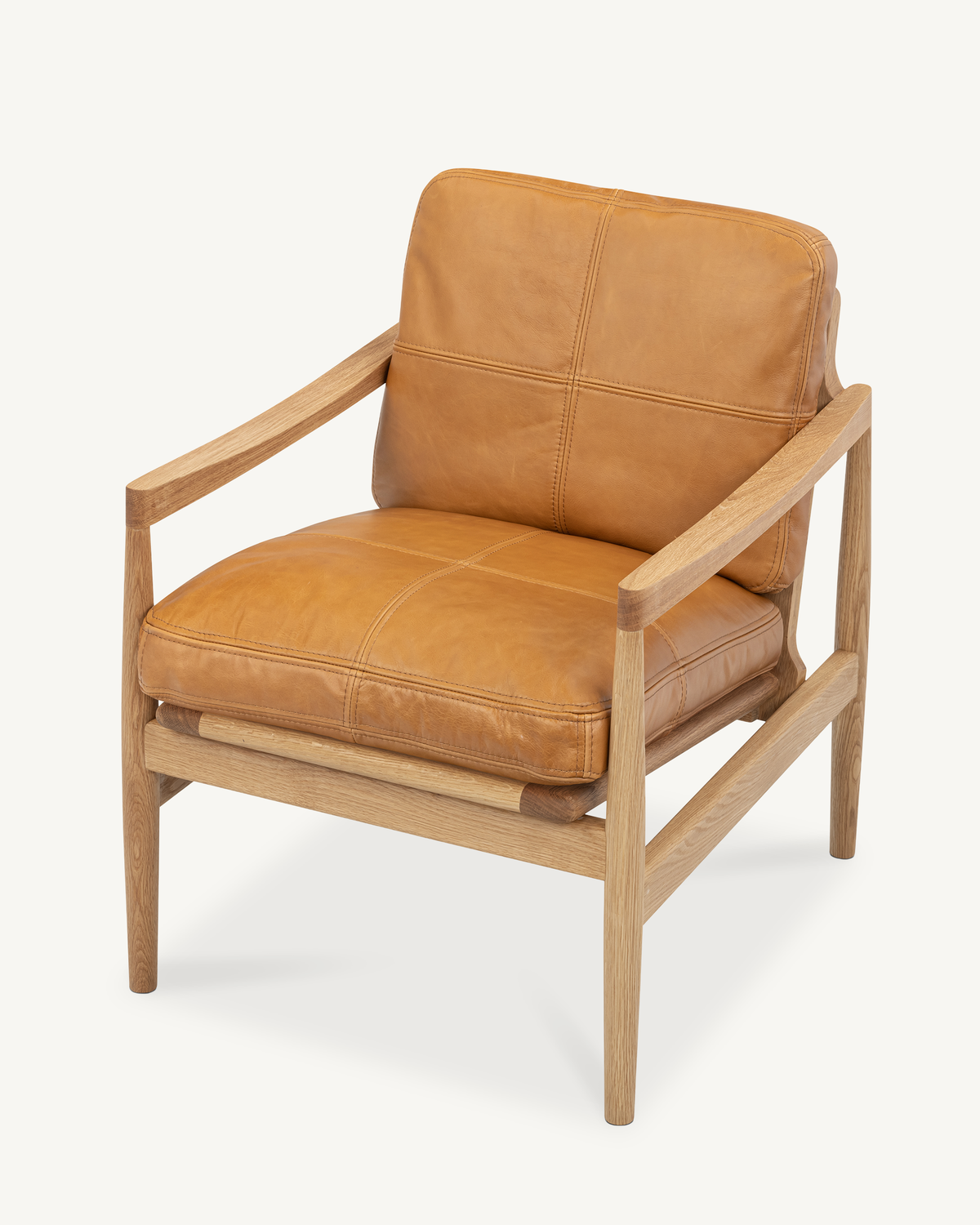 Den Armchair - Oak & Leather