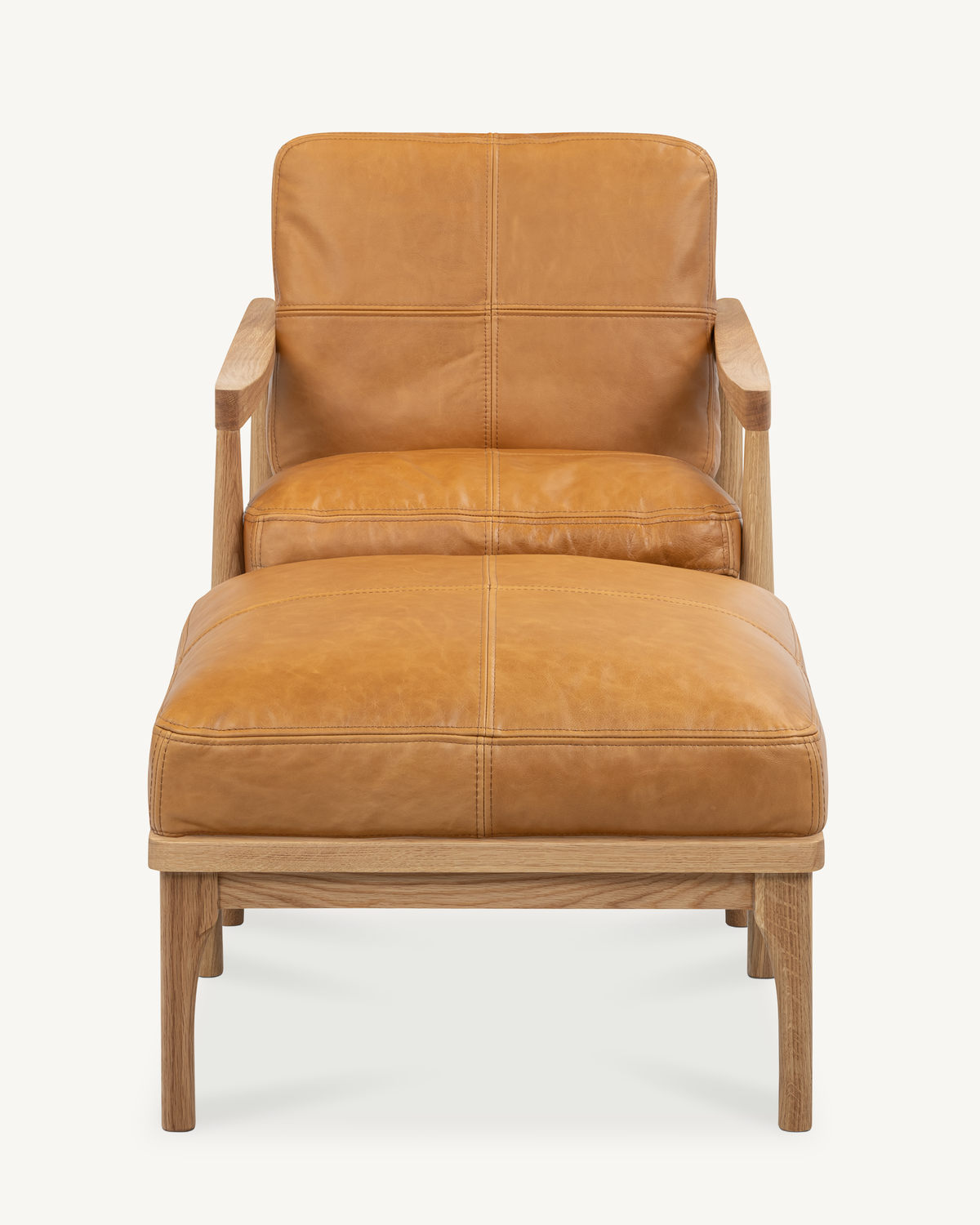 Den Armchair - Oak & Leather