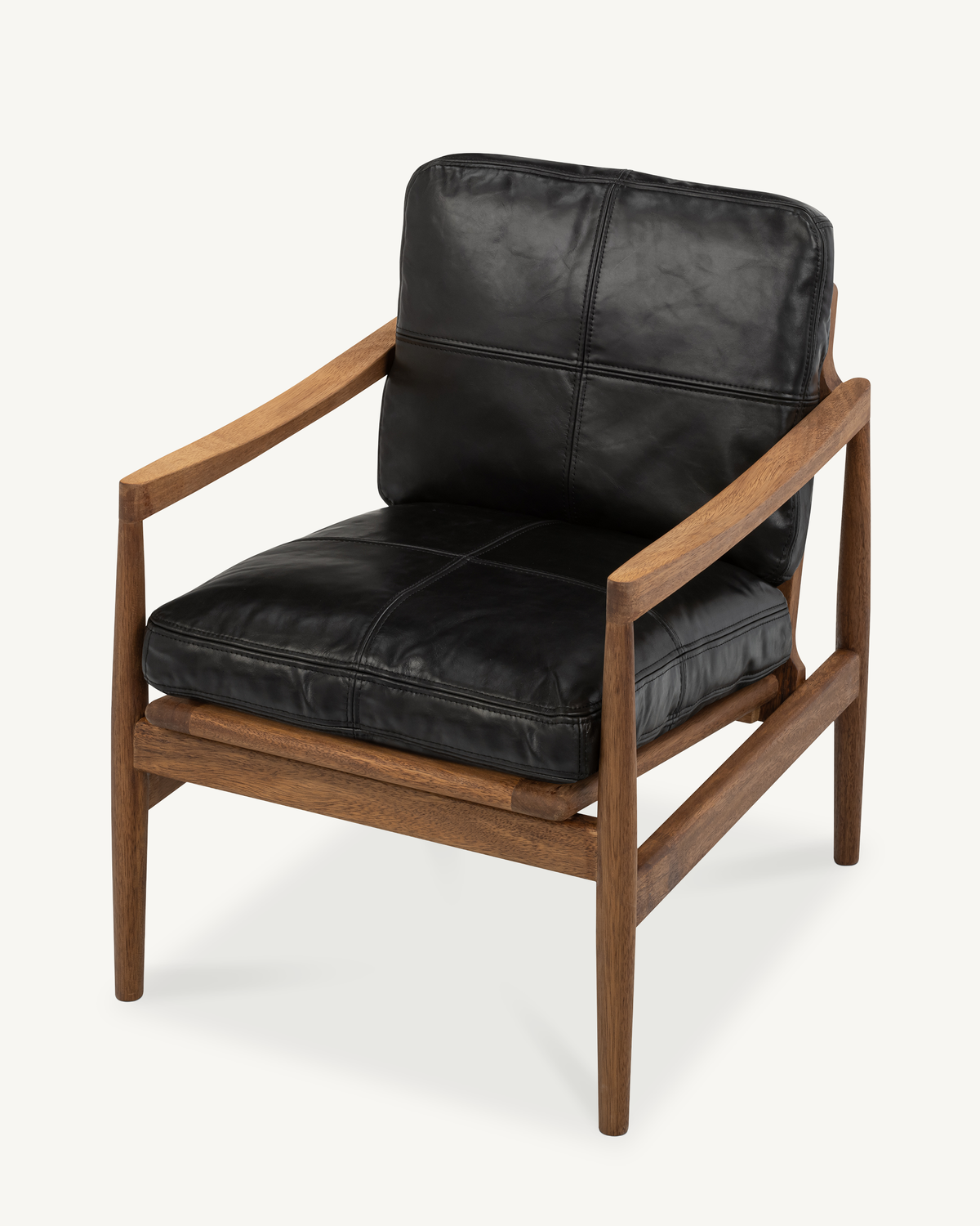Den Armchair - Walnut & Leather