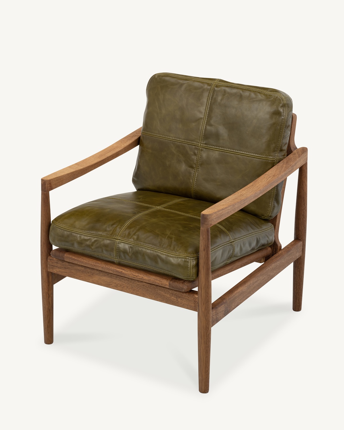 Den Armchair - Walnut & Leather