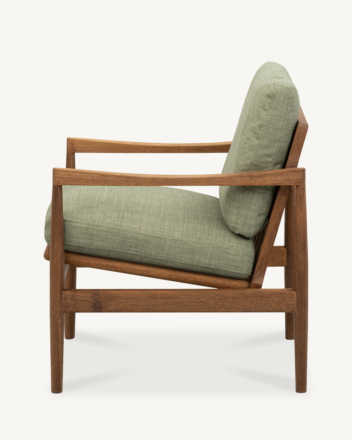 Den Armchair - Walnut & Fabric
