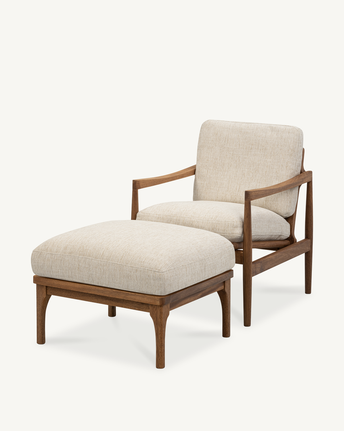 Den Armchair - Walnut & Fabric