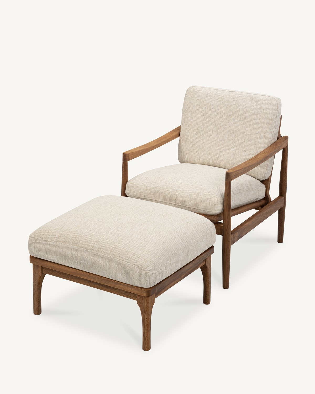 Den Armchair - Walnut & Fabric