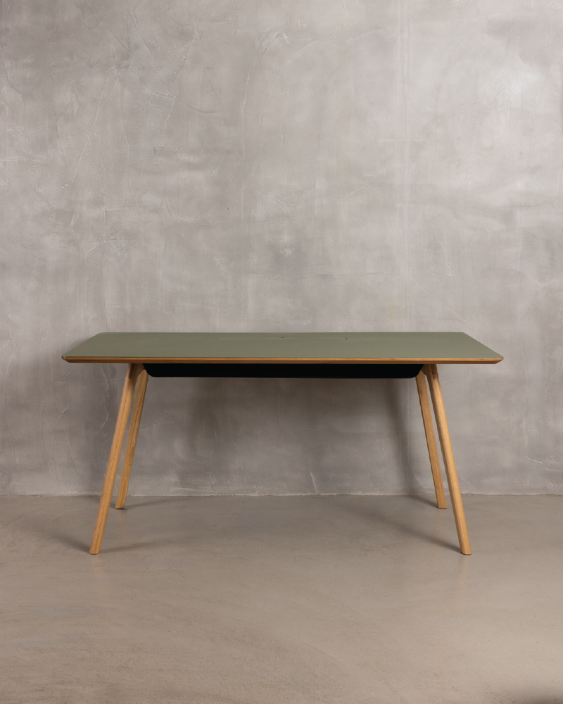 FIKA Oak Desk - Olive