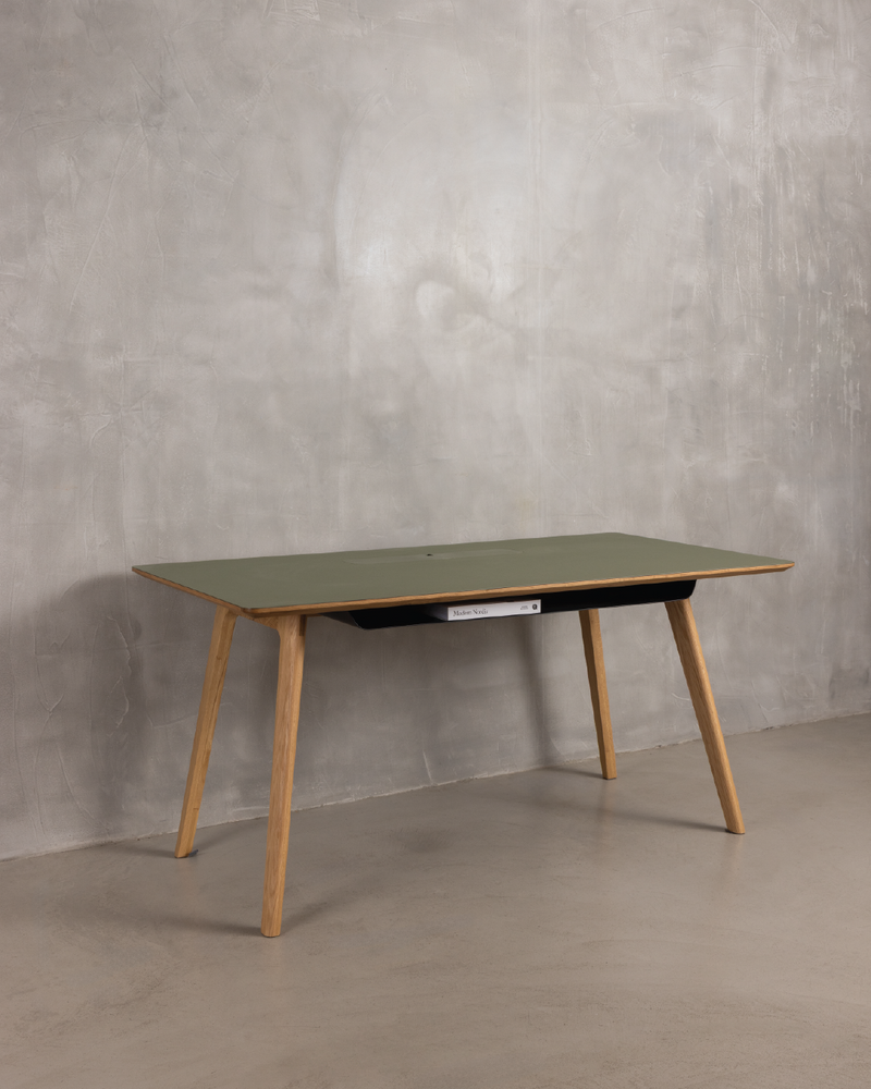 FIKA Oak Desk - Olive